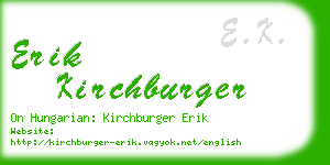 erik kirchburger business card